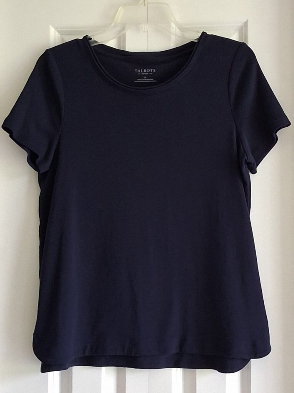 Talbots Navy Blue Short Sleeve Top Women's Size Lp